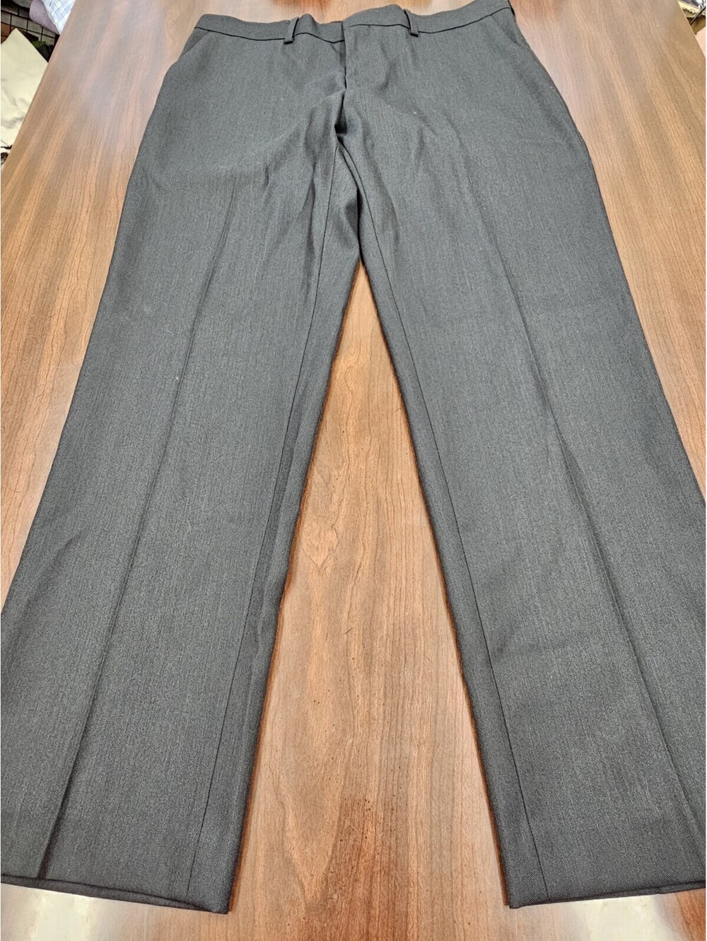 APT 9 Mens Dress Pants 34x30 Slim Fit Gray Flat Front Career Office Slacks